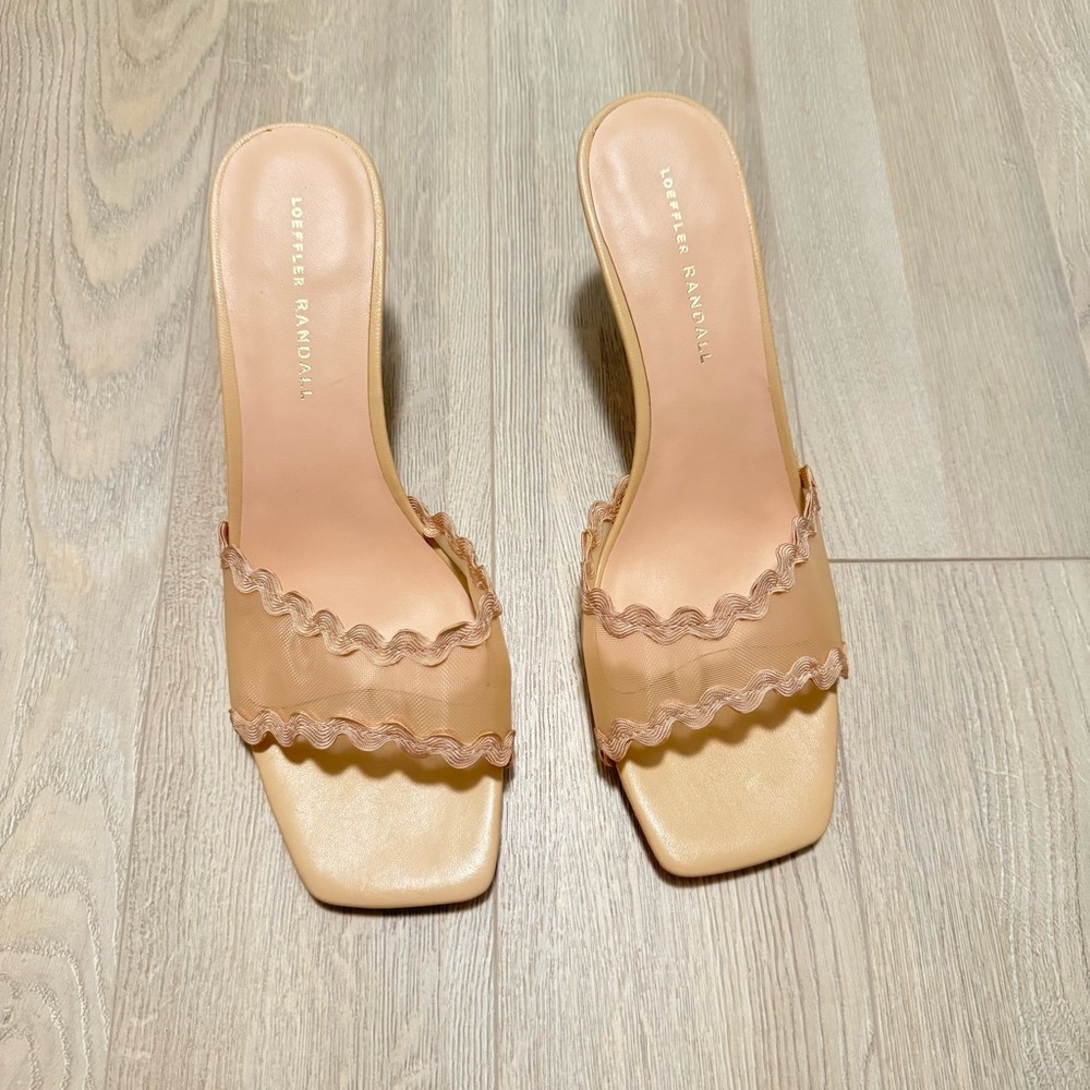 Loeffler Randall nude mesh sandals size 9 - Picture 3 of 9